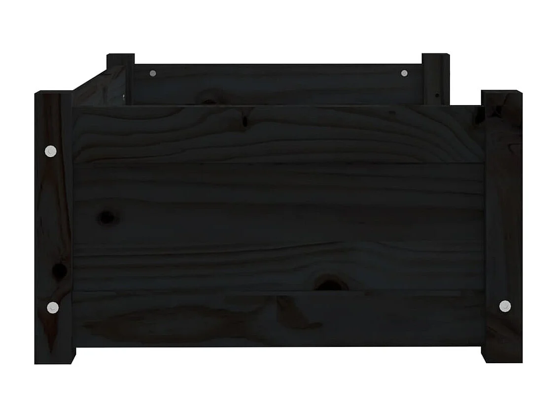 Chatham  Lit pour cen Noir 65,5x50,5x28 cm Bois de pin solide