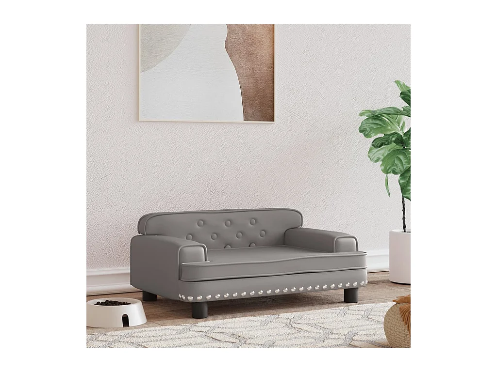 Tenzo  Lit pour cen gris 70x45x30 cm similicuir