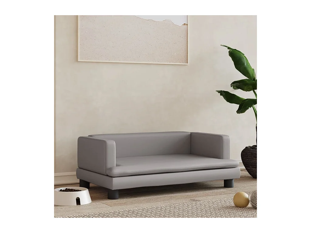 Asdee  Lit pour cen gris 80x45x30 cm similicuir