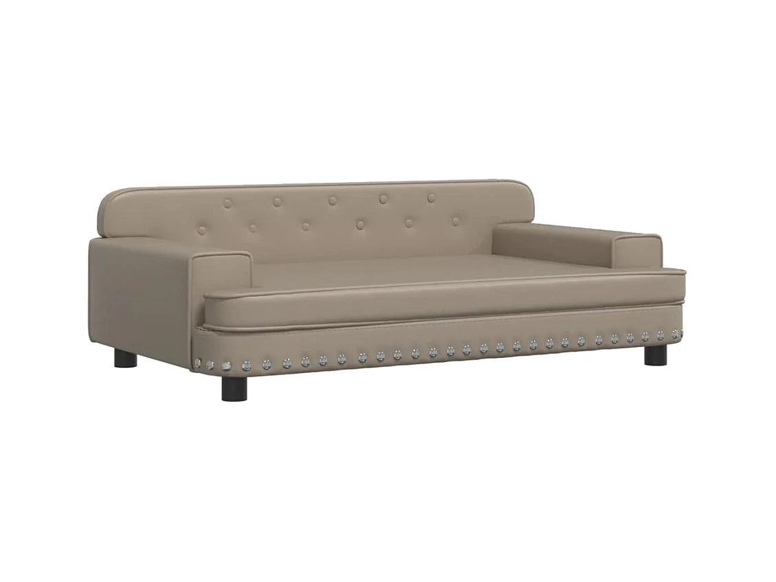 Tenzo  Cama para perros de cuero sintético color capucno 90x53x30 cm