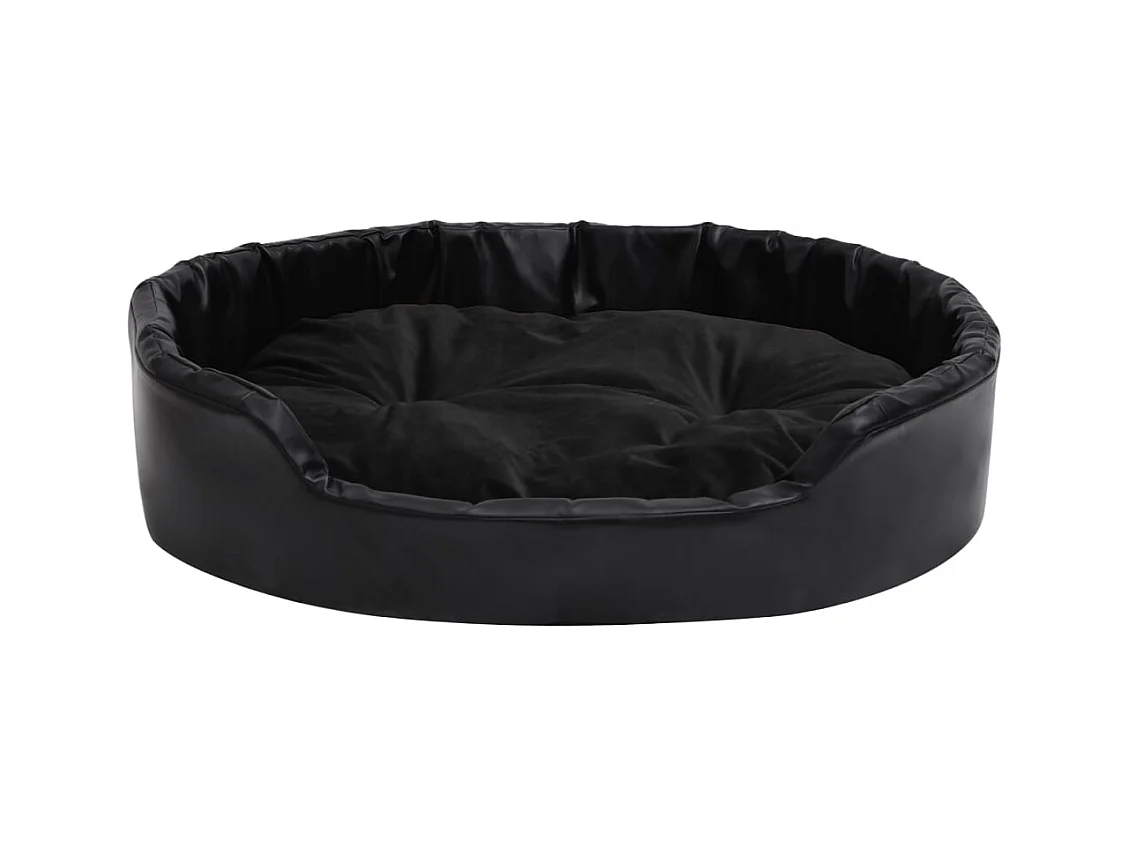 Davidson  Lit pour cens Noir 90x79x20 cm Peluche et similicuir
