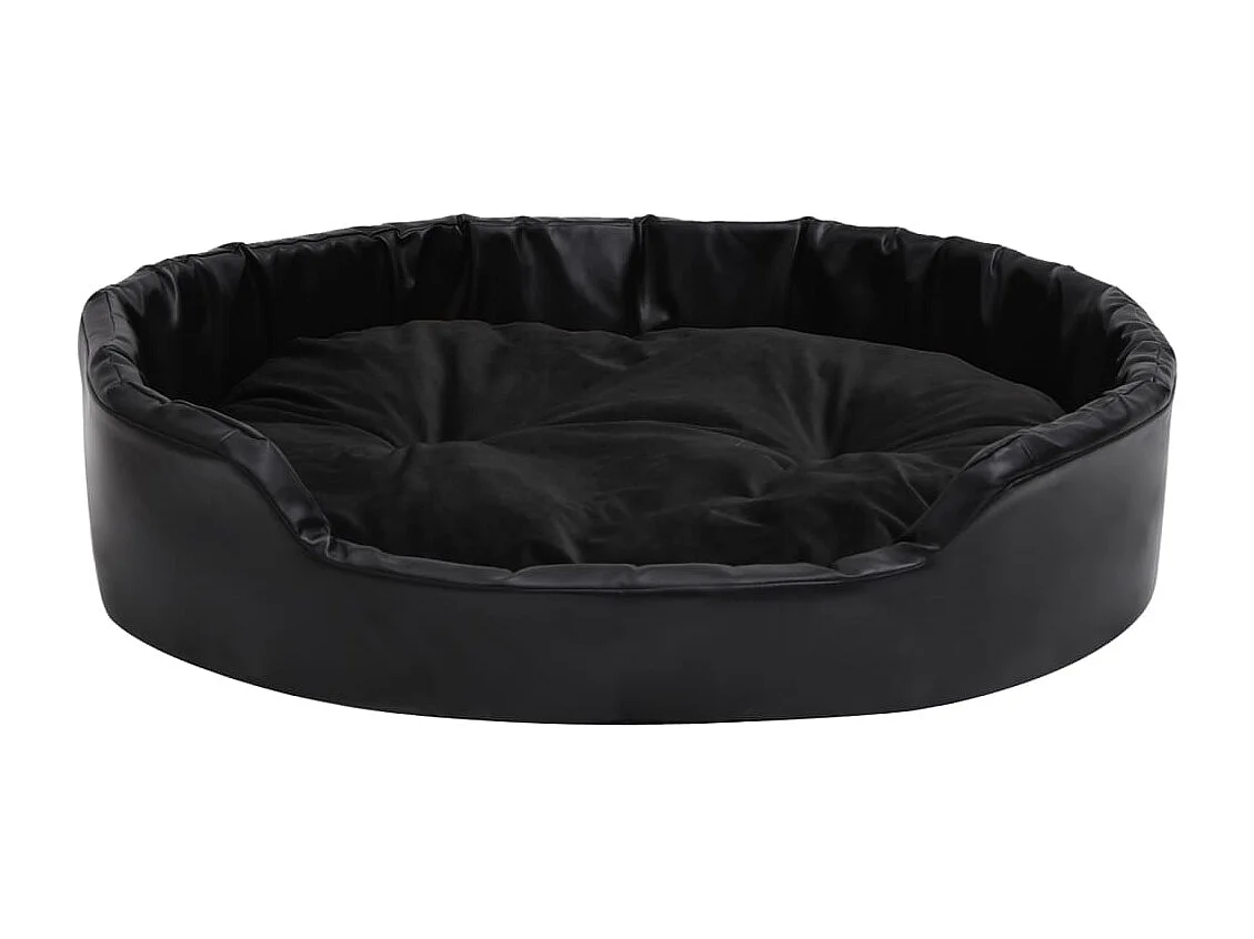 Davidson  Lit pour cens Noir 90x79x20 cm Peluche et similicuir