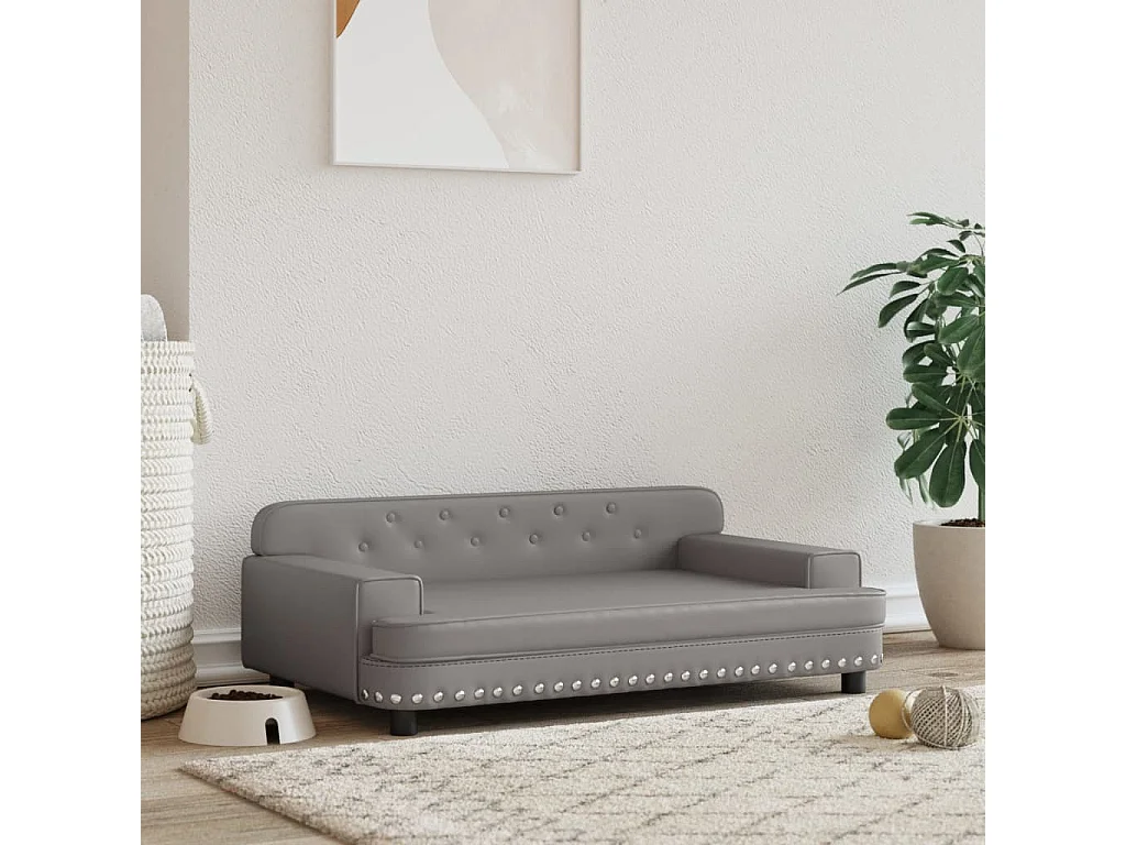 Tenzo  Lit pour cen gris 90x53x30 cm similicuir