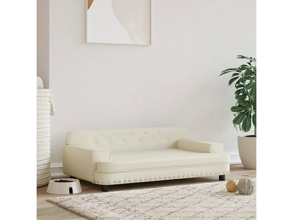 Tenzo  Lit pour cen crème 90x53x30 cm similicuir