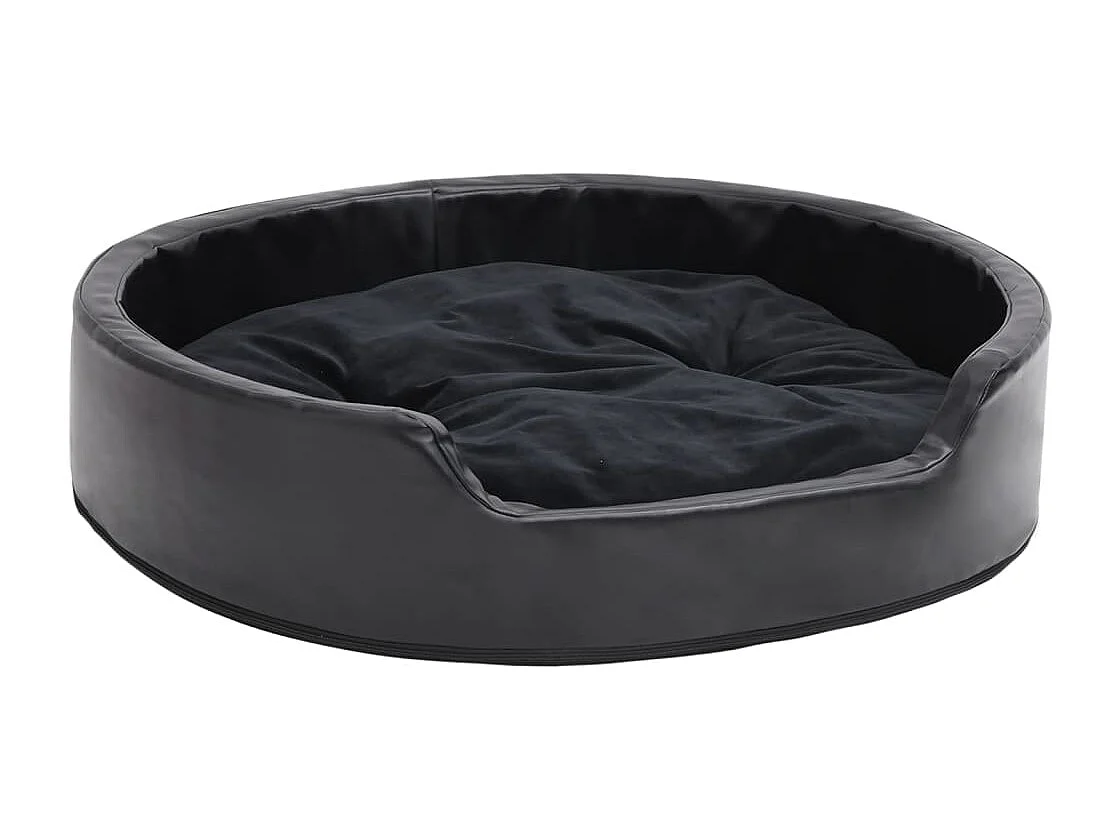 Davidson  Lit pour cens Noir 79x70x19 cm Peluche et similicuir