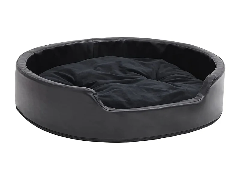 Davidson  Lit pour cens Noir 79x70x19 cm Peluche et similicuir
