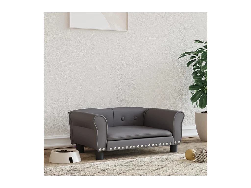 West Branch  Lit pour cen gris 70x45x30 cm similicuir