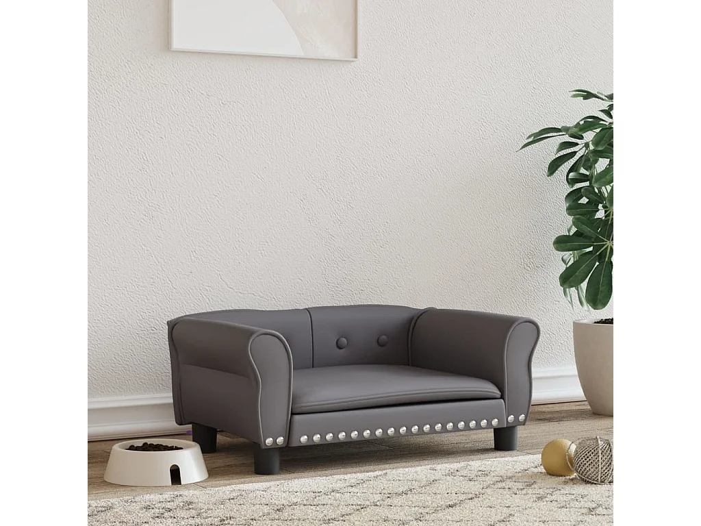 West Branch  Lit pour cen gris 70x45x30 cm similicuir