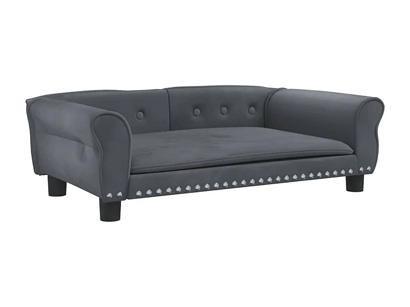 West Branch  Hondenmand 95x55x30 cm fluweel donkergrijs