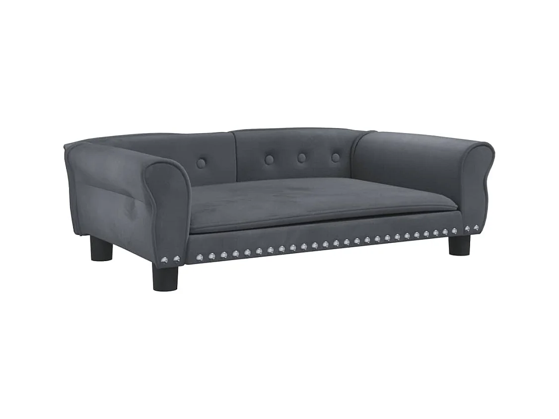 West Branch  Lit pour cen gris foncé 95x55x30 cm velours