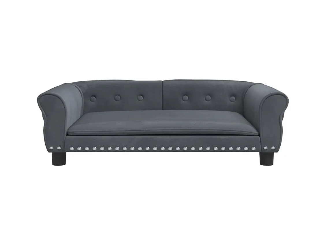 West Branch  Lit pour cen gris foncé 95x55x30 cm velours