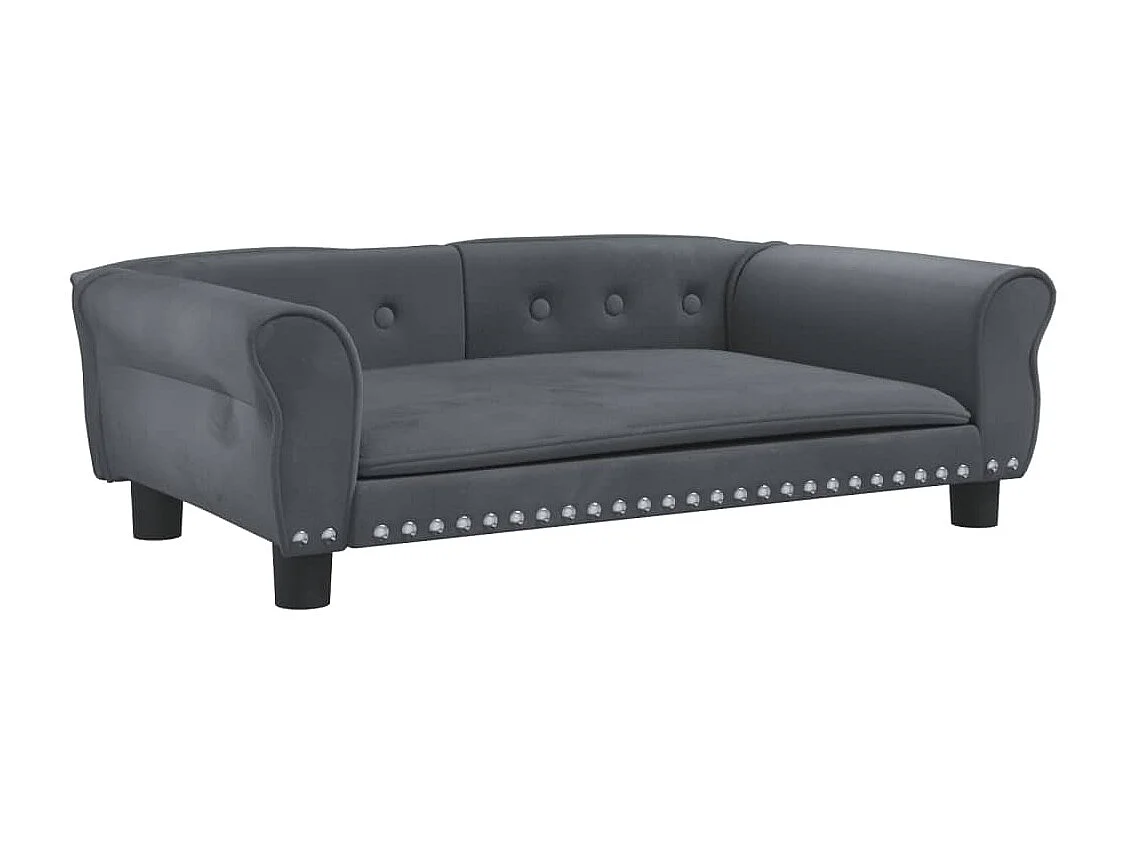 West Branch  Lit pour cen gris foncé 95x55x30 cm velours