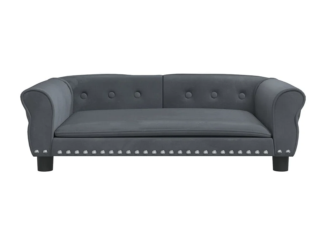 West Branch  Lit pour cen gris foncé 95x55x30 cm velours