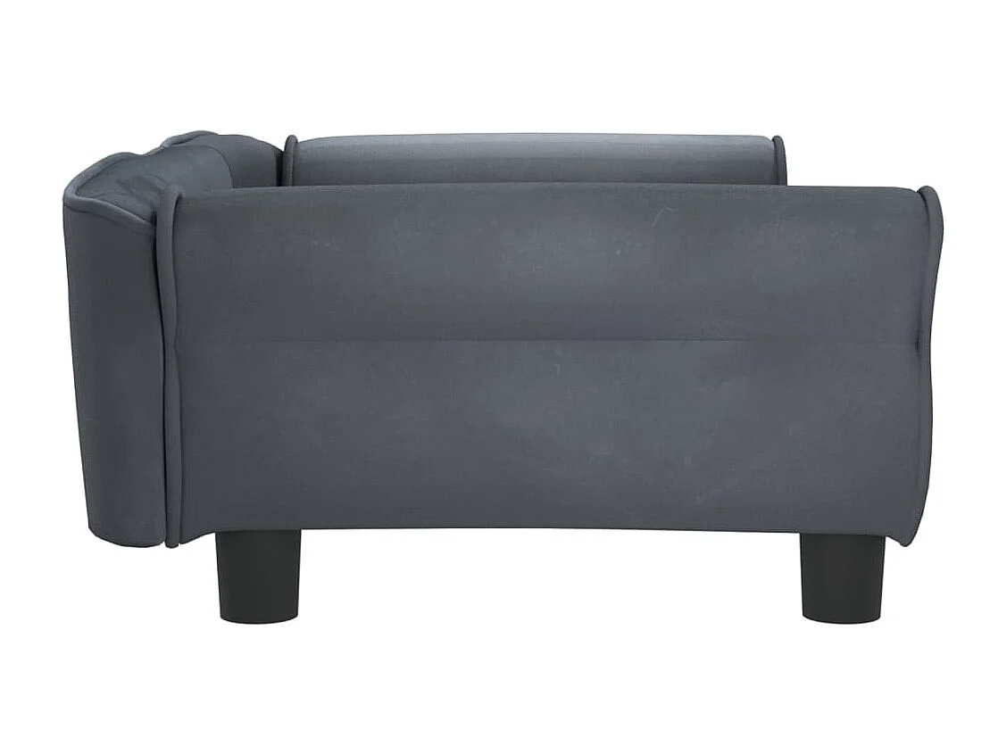 West Branch  Lit pour cen gris foncé 95x55x30 cm velours