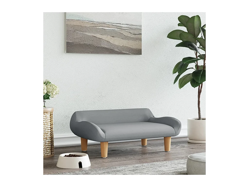 Kessel  Lit pour cen gris clair 70x40x24 cm tissu