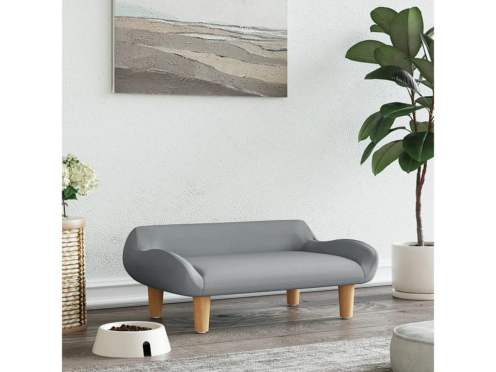 Kessel  Lit pour cen gris clair 70x40x24 cm tissu