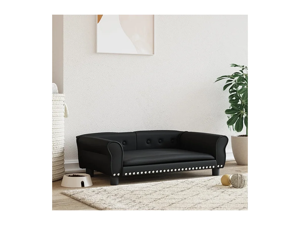 West Branch  Lit pour cen noir 95x55x30 cm similicuir