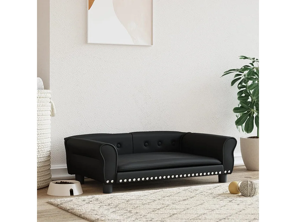 West Branch  Lit pour cen noir 95x55x30 cm similicuir