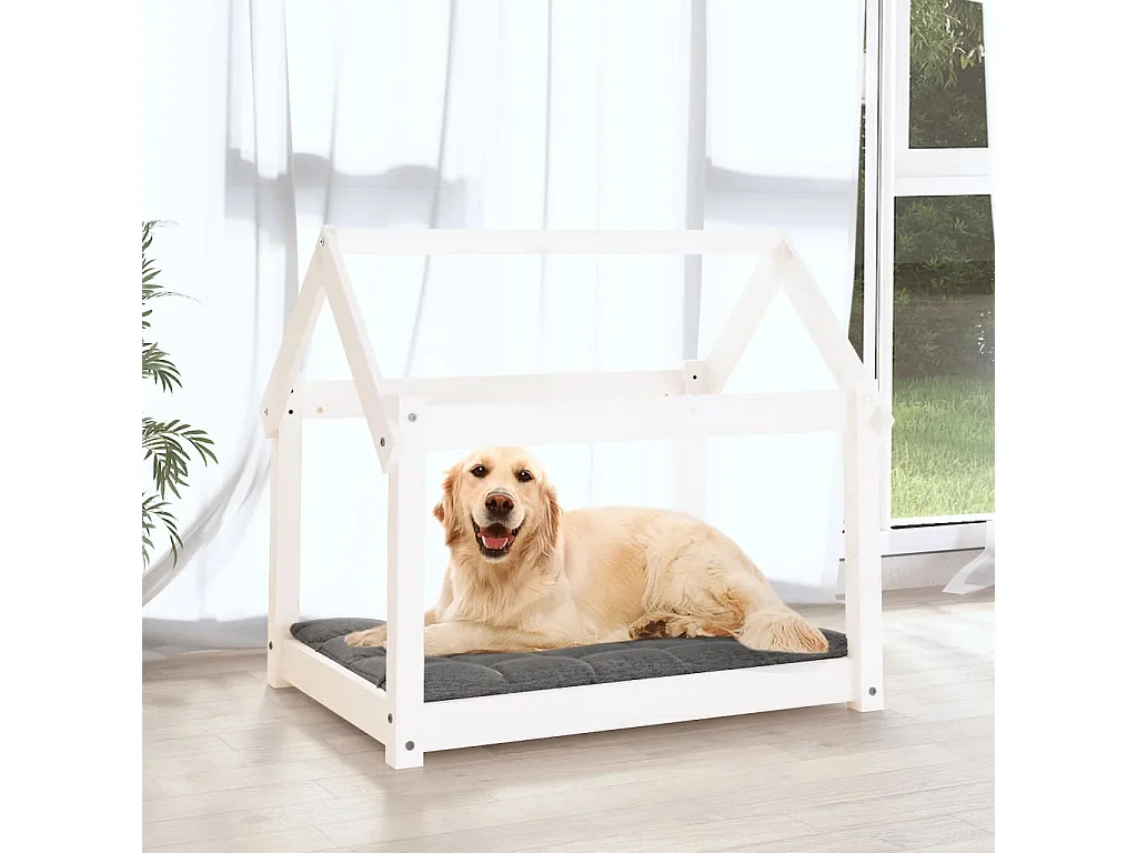 Naomi  Lit pour cen Blanc 81x60x70 cm Bois de pin solide