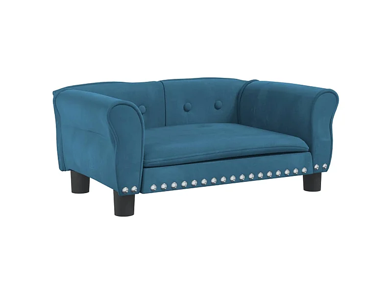 West Branch  Lit pour cen bleu 70x45x30 cm velours