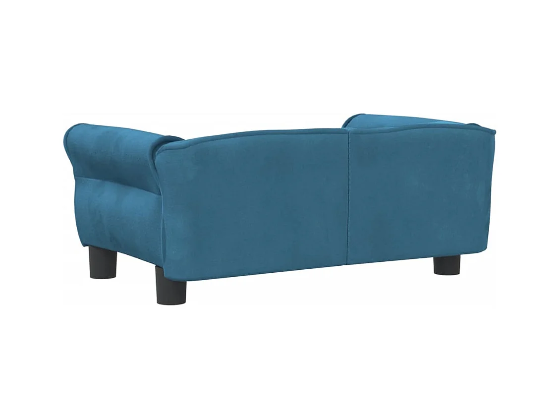 West Branch  Lit pour cen bleu 70x45x30 cm velours