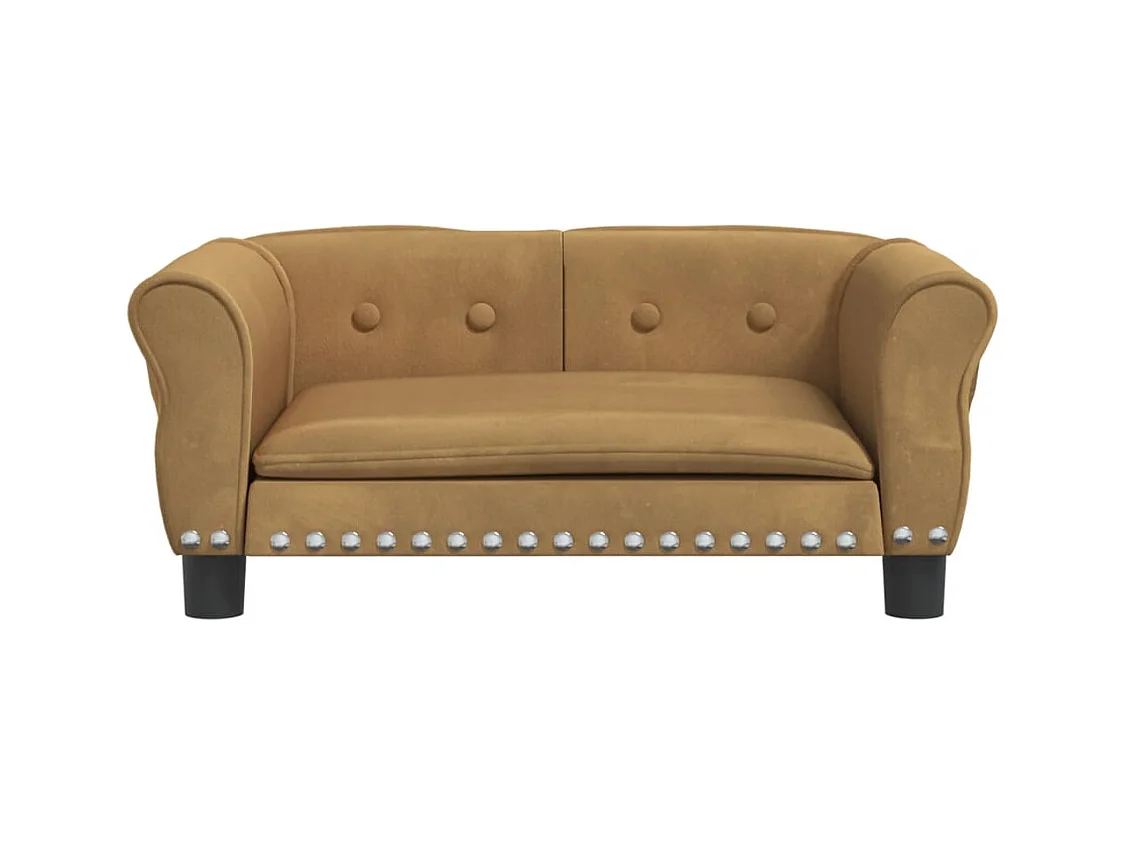 West Branch  Lit pour cen marron 70x45x30 cm velours