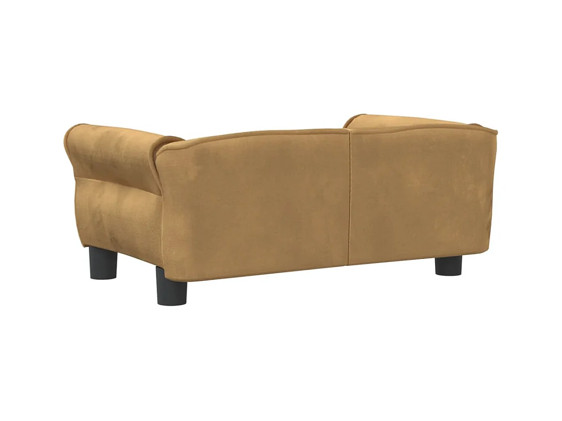 West Branch  Lit pour cen marron 70x45x30 cm velours