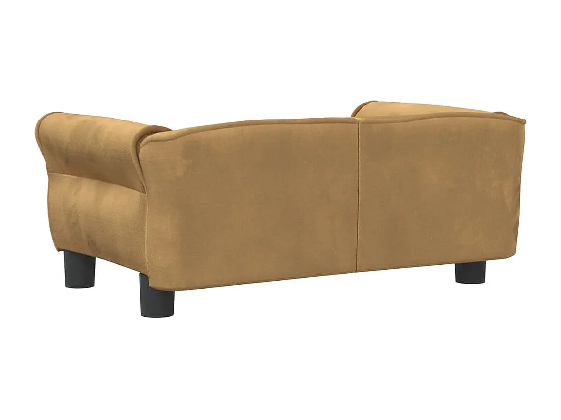 West Branch  Lit pour cen marron 70x45x30 cm velours