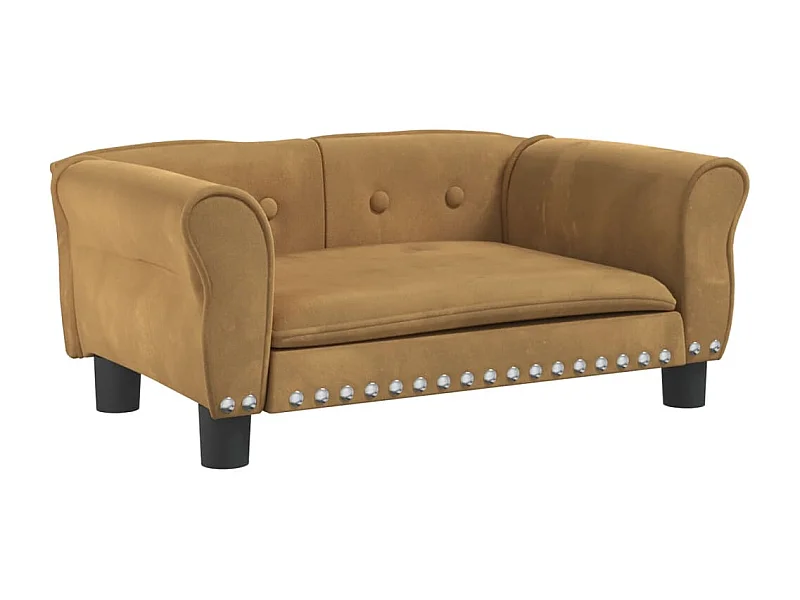 West Branch  Lit pour cen marron 70x45x30 cm velours