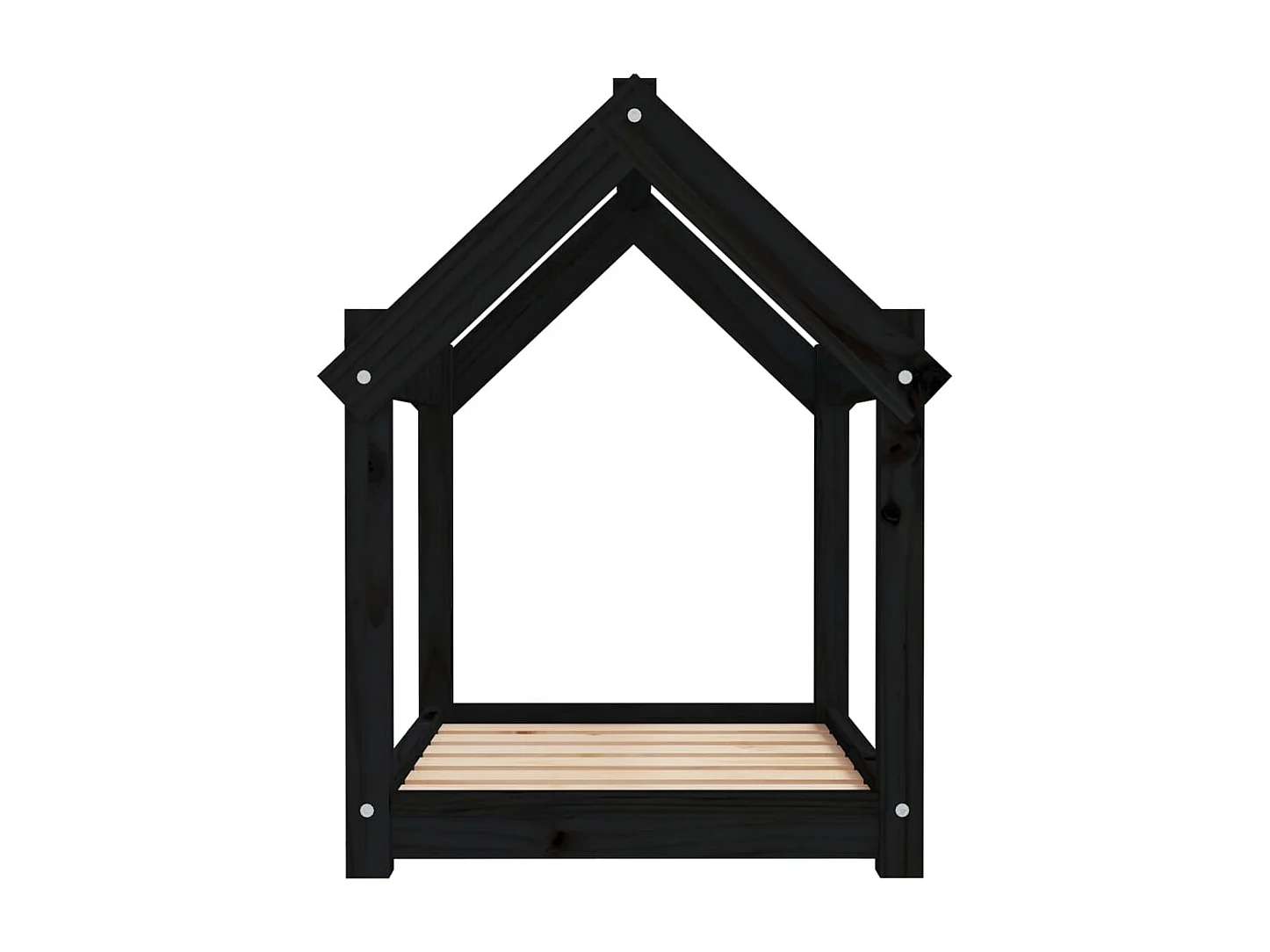 Naomi  Lit pour cen Noir 71x55x70 cm Bois de pin solide