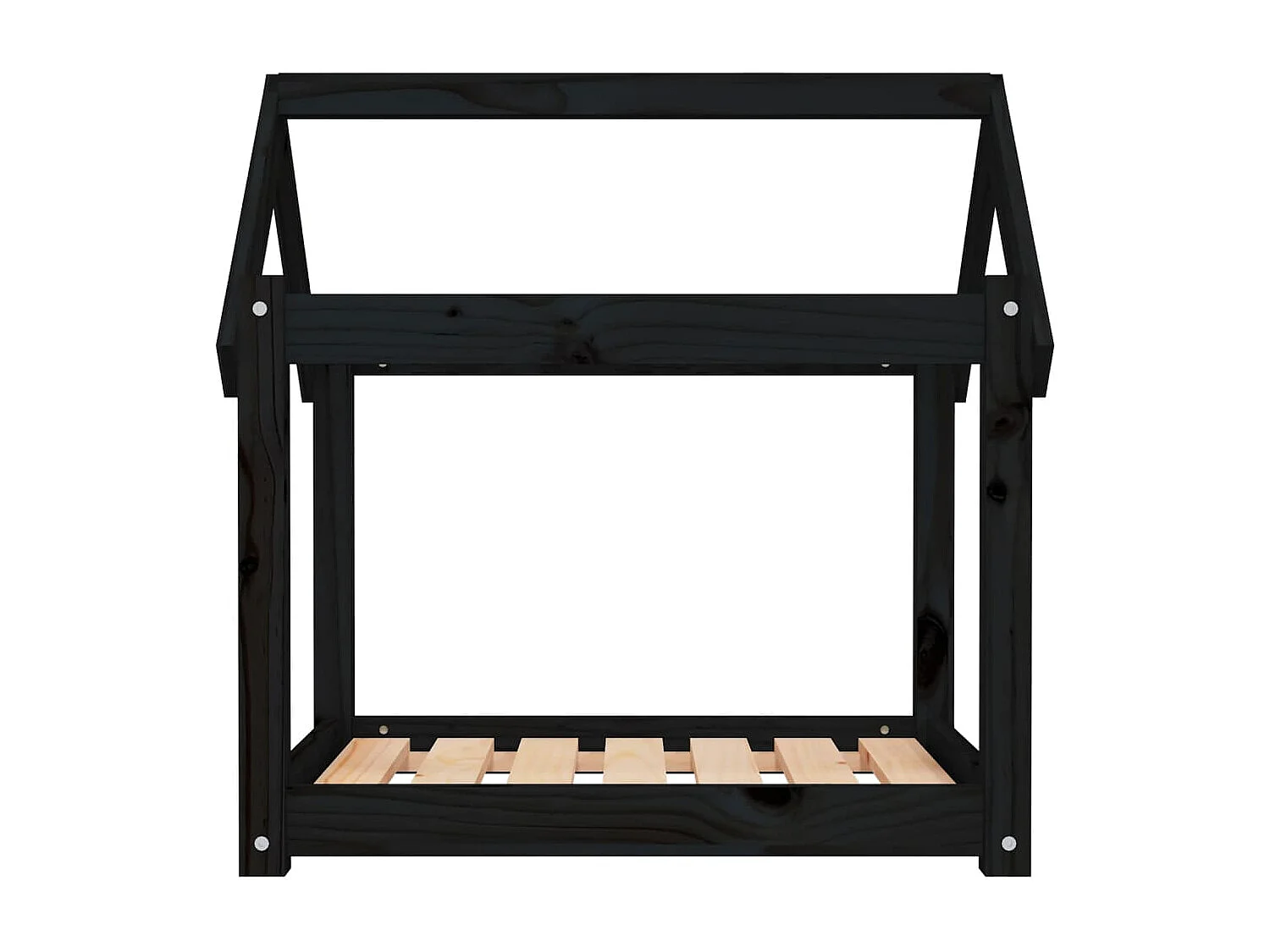 Naomi  Lit pour cen Noir 71x55x70 cm Bois de pin solide