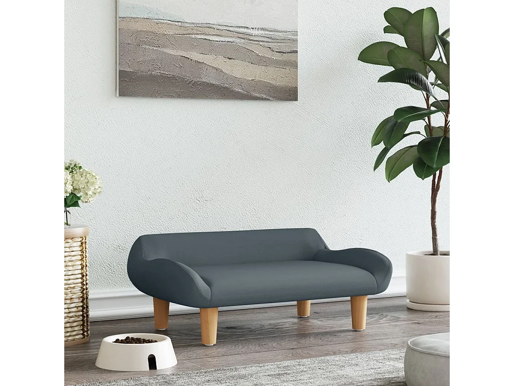 Kessel  Lit pour cen gris foncé 70x40x24 cm tissu