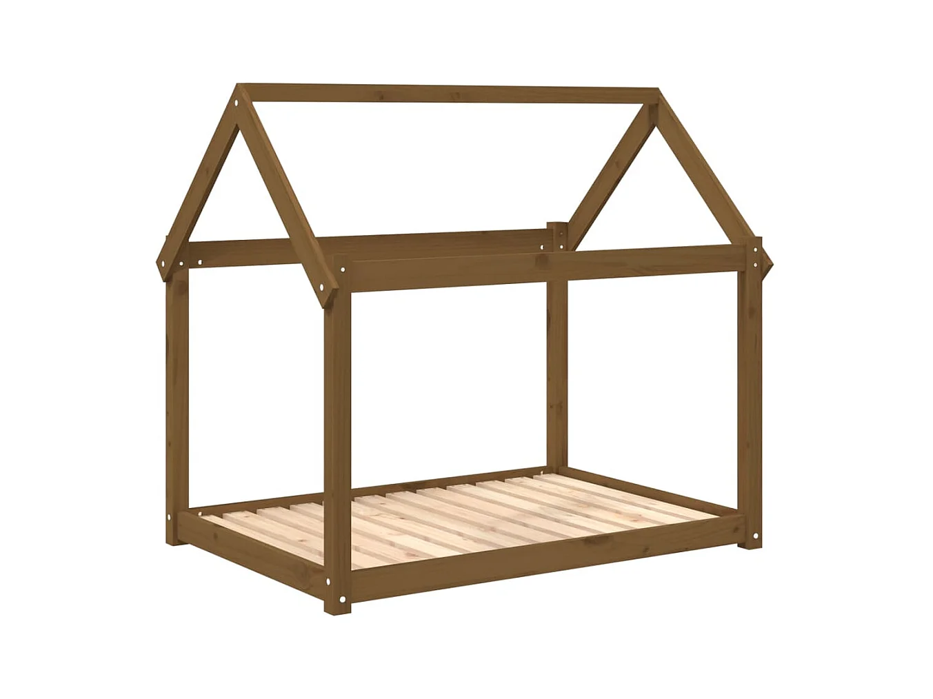 Naomi  Lit pour cen Marron miel 111x80x100 cm Bois de pin solide