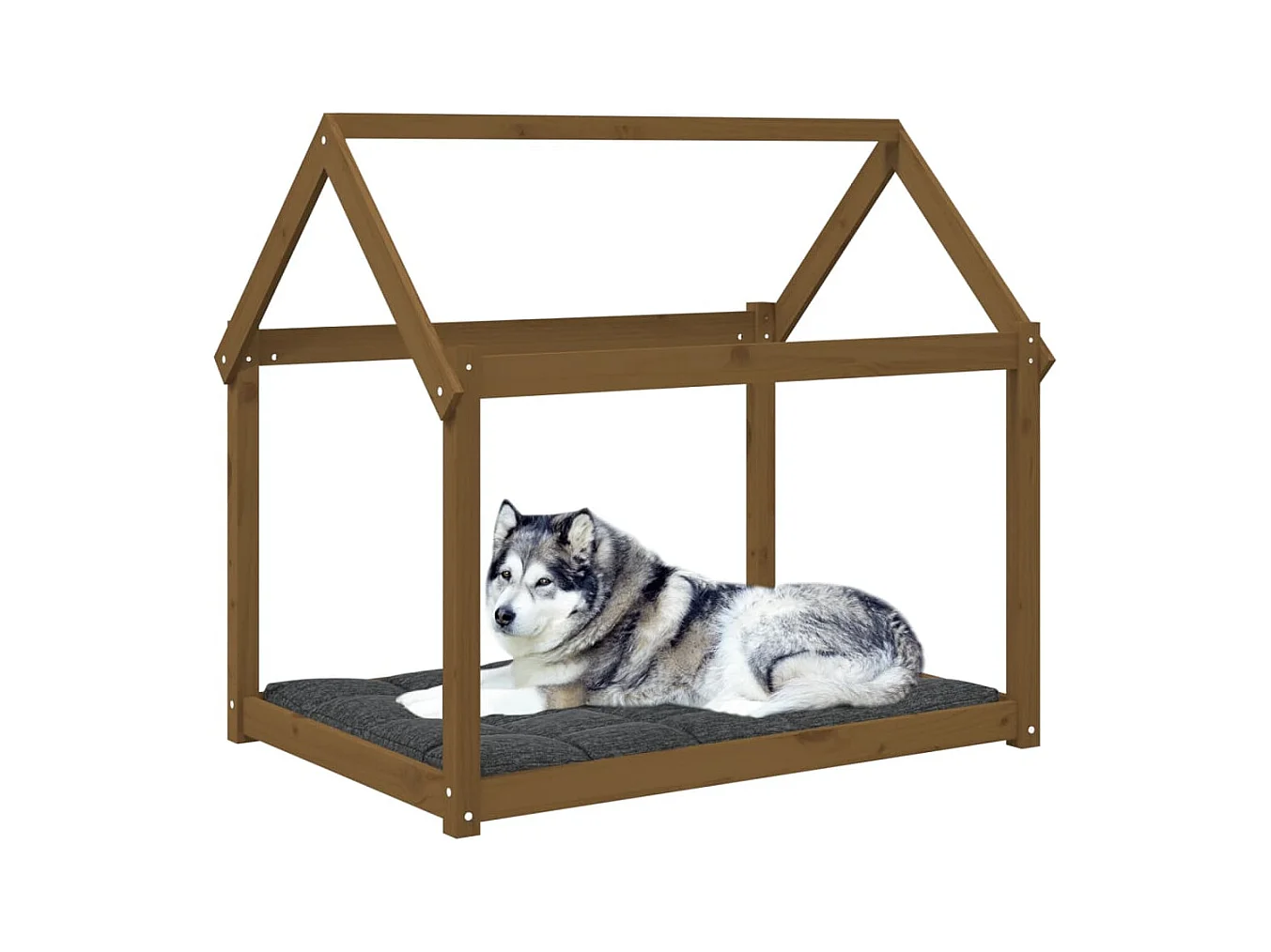 Naomi  Lit pour cen Marron miel 111x80x100 cm Bois de pin solide