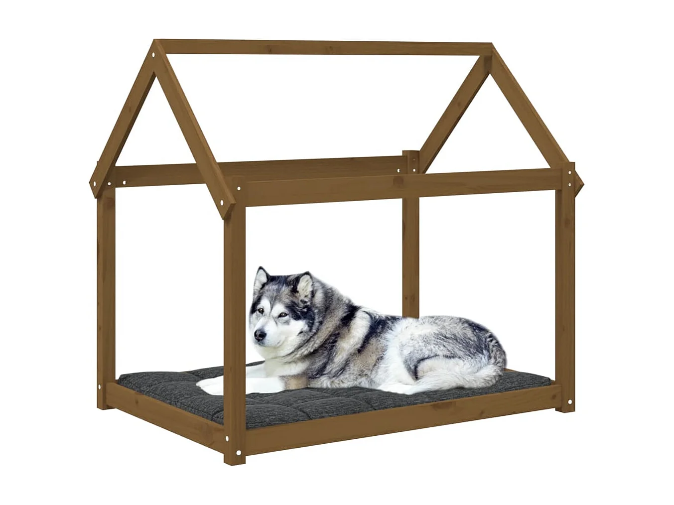 Naomi  Lit pour cen Marron miel 111x80x100 cm Bois de pin solide