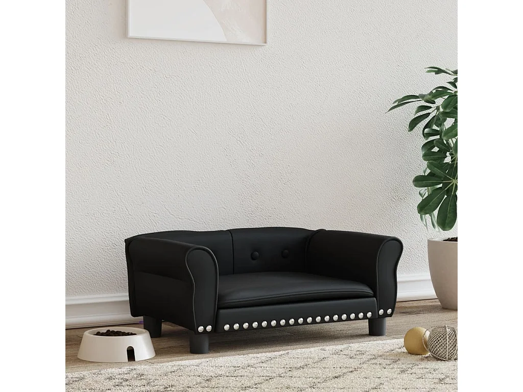 West Branch  Lit pour cen noir 70x45x30 cm similicuir