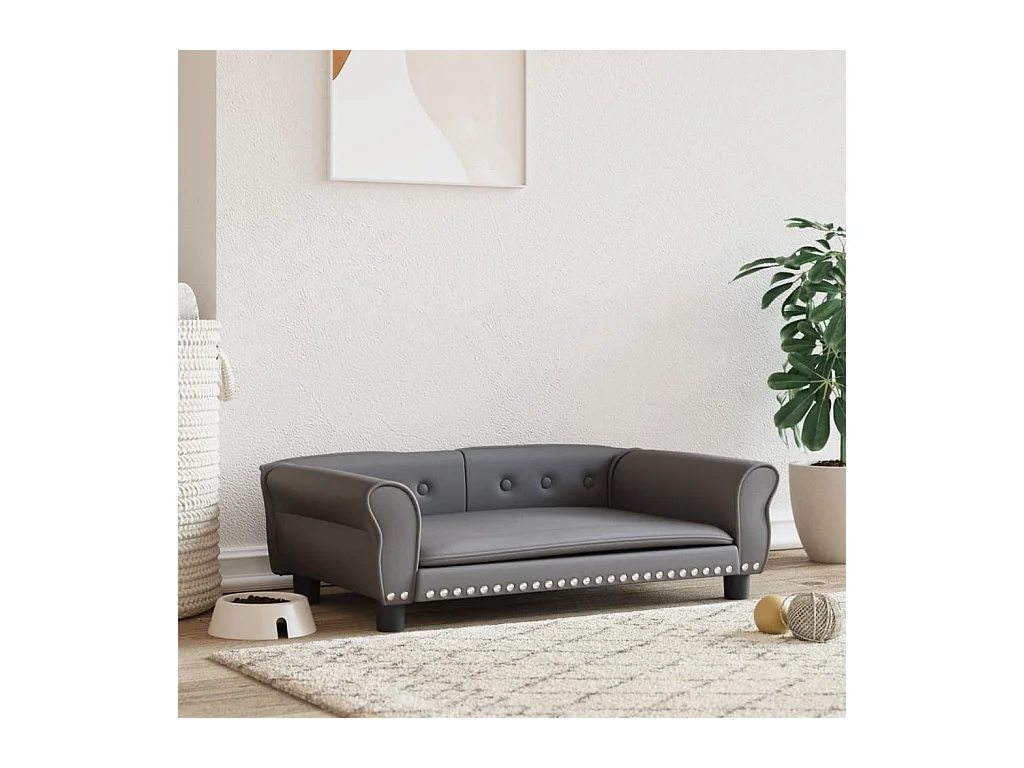 West Branch  Lit pour cen gris 95x55x30 cm similicuir