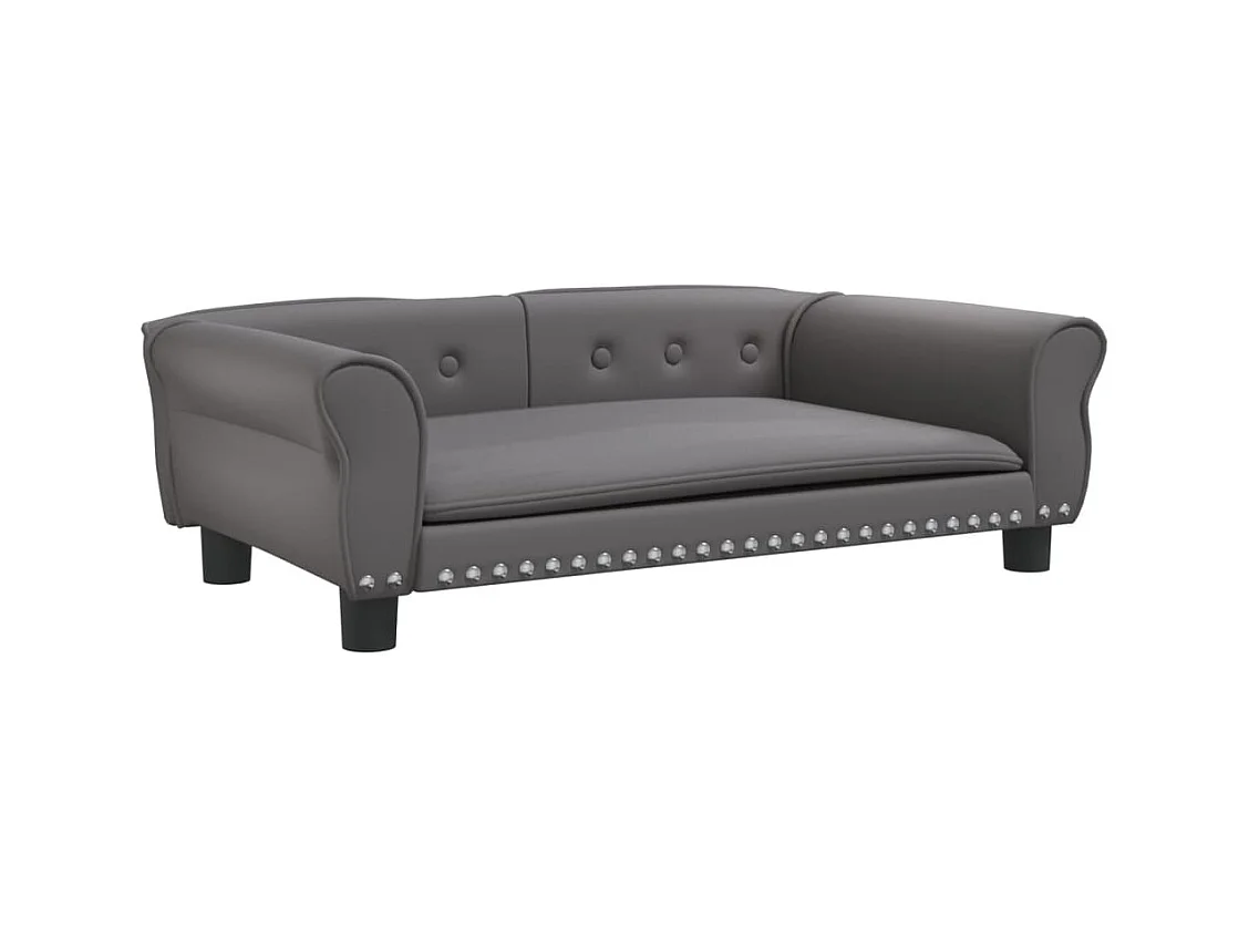 West Branch  Hondenmand 95x55x30 cm kunstleer grijs