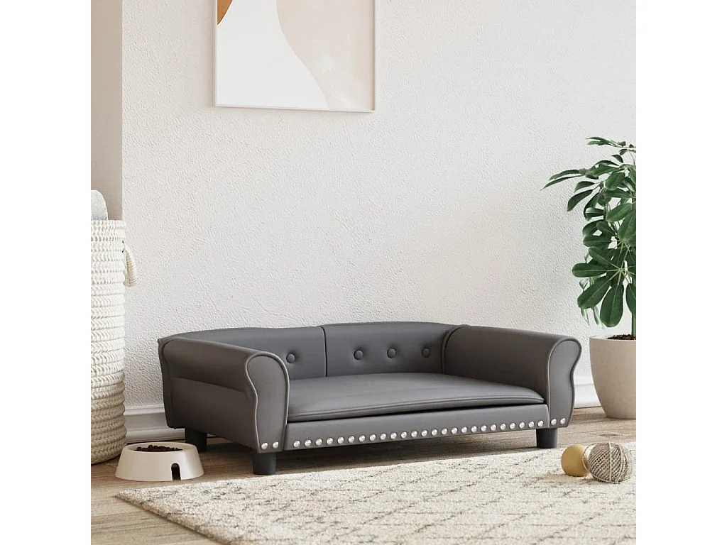 West Branch  Lit pour cen gris 95x55x30 cm similicuir