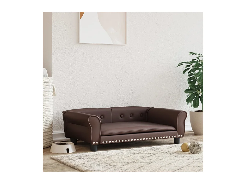 West Branch  Lit pour cen marron 95x55x30 cm similicuir