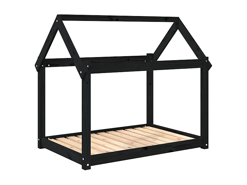 Naomi  Lit pour cen Noir 101x70x90 cm Bois de pin solide