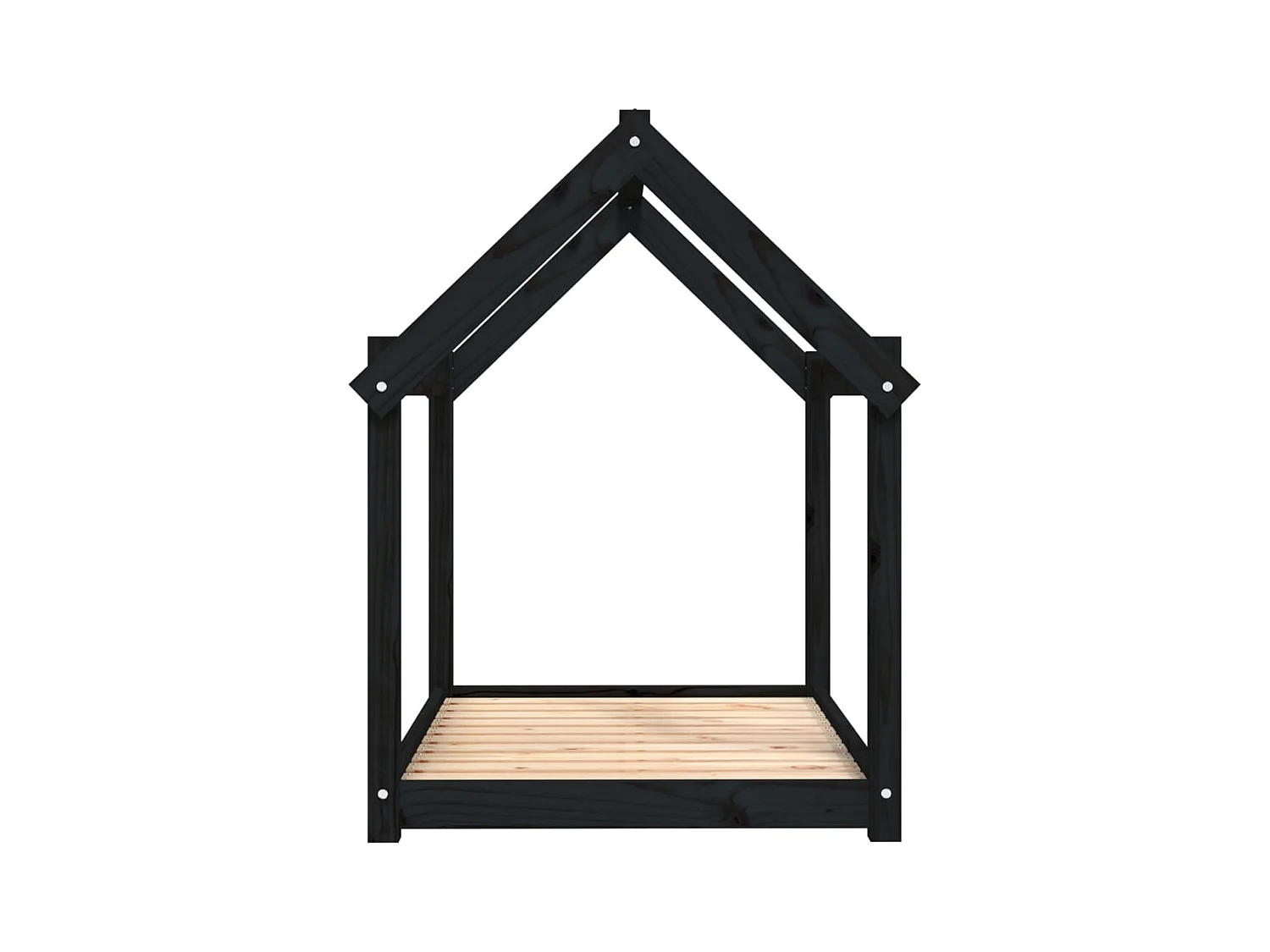 Naomi  Lit pour cen Noir 101x70x90 cm Bois de pin solide