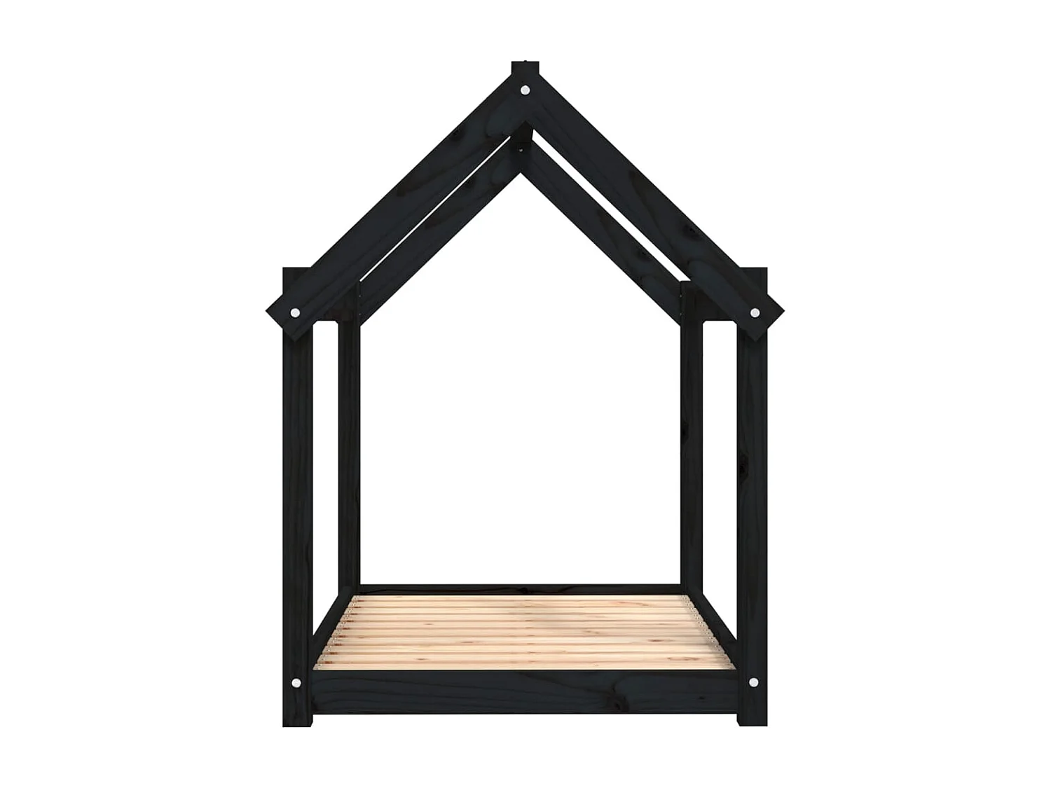 Naomi  Lit pour cen Noir 101x70x90 cm Bois de pin solide