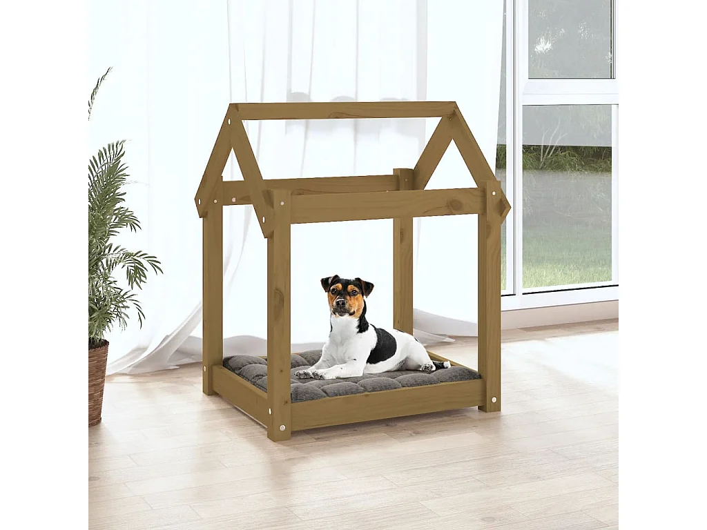 Naomi  Lit pour cen Marron miel 61x50x70 cm Bois de pin solide