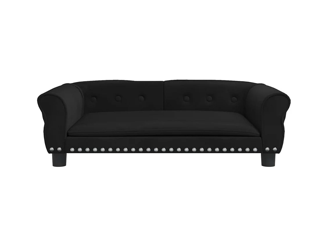West Branch  Lit pour cen noir 95x55x30 cm velours