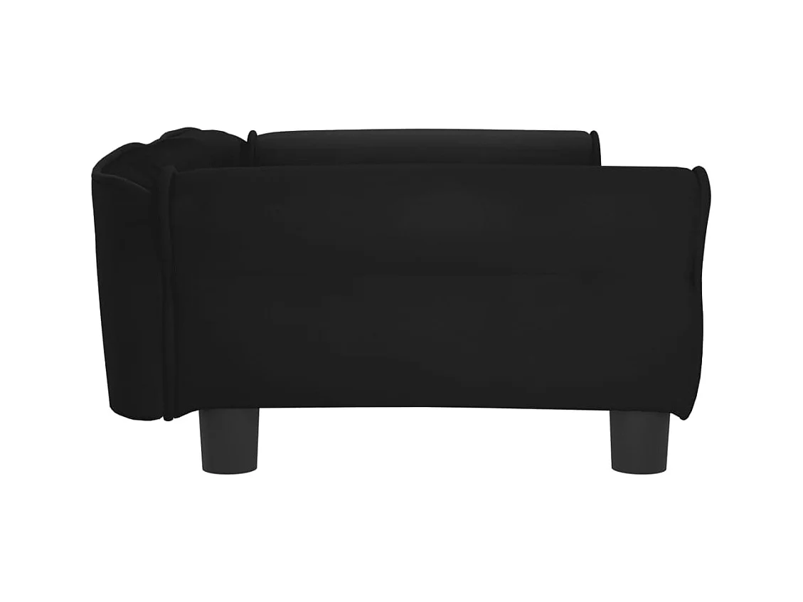 West Branch  Lit pour cen noir 95x55x30 cm velours