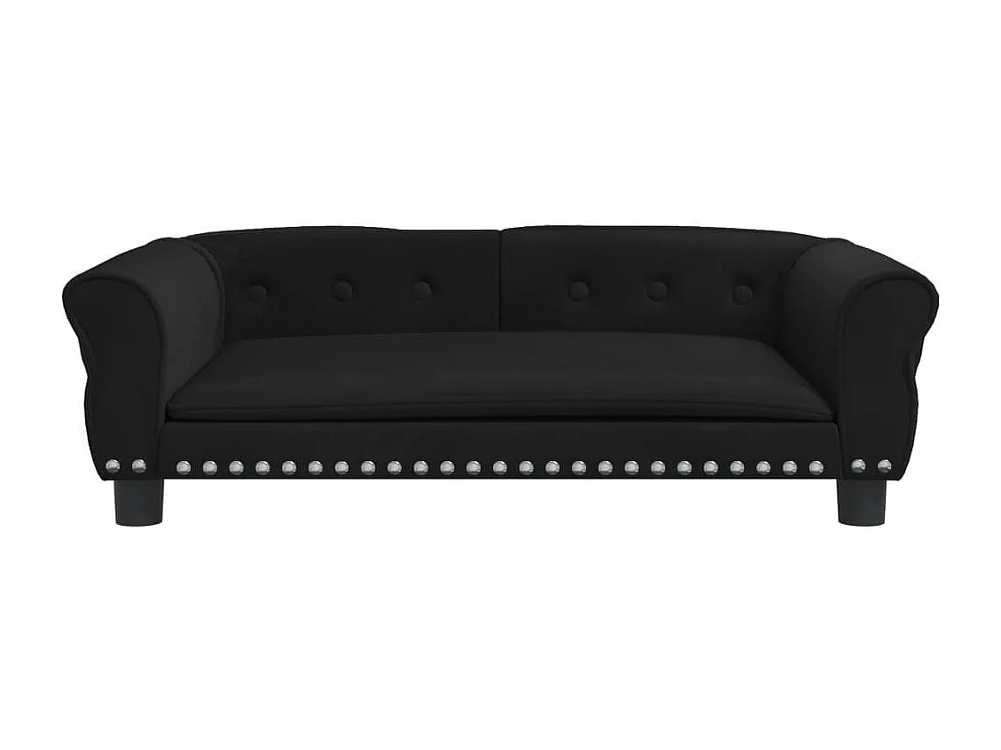 West Branch  Lit pour cen noir 95x55x30 cm velours