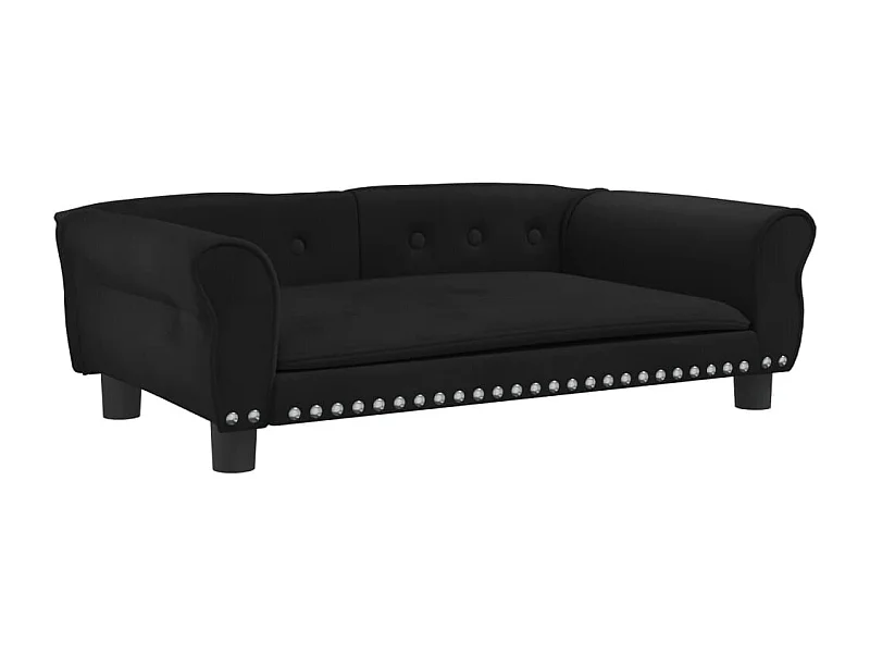 West Branch  Lit pour cen noir 95x55x30 cm velours