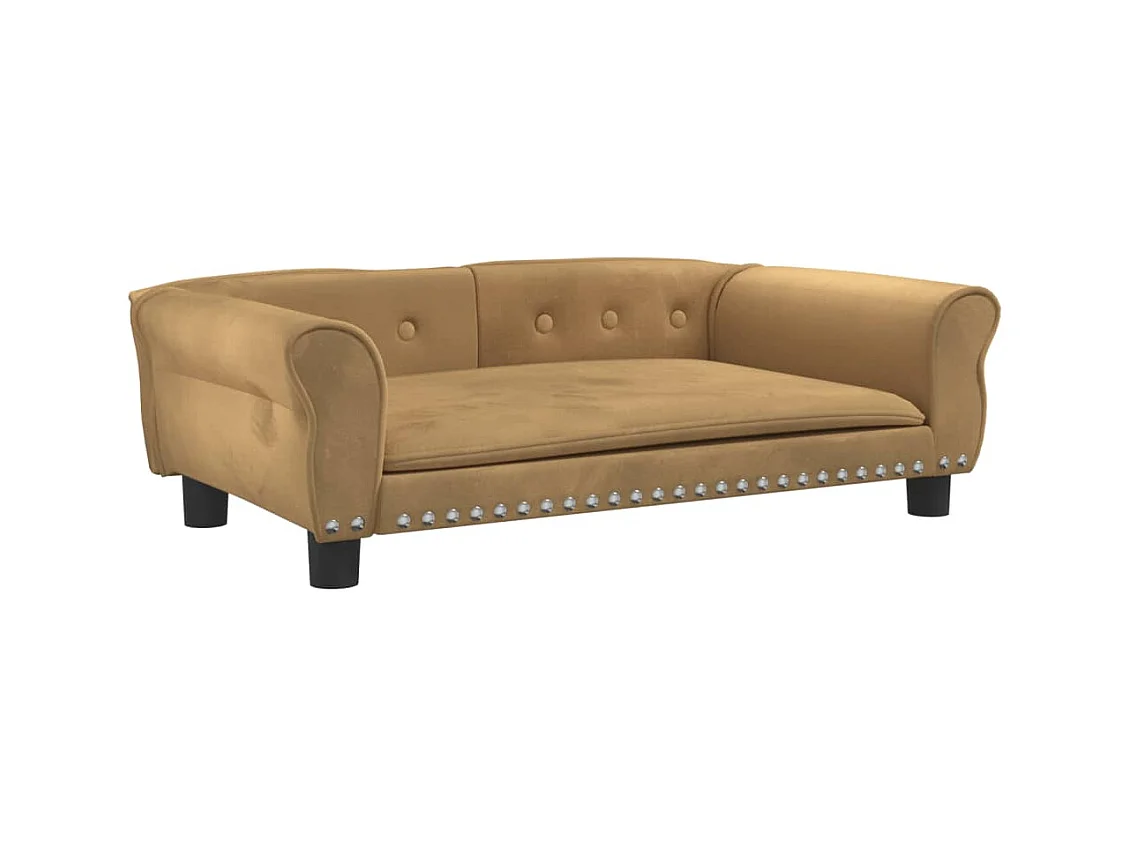 West Branch  Hondenmand 95x55x30 cm fluweel bruin