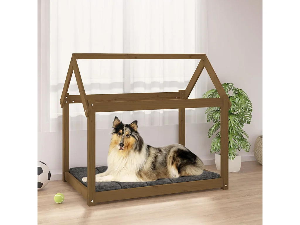 Naomi  Lit pour cen Marron miel 101x70x90 cm Bois de pin solide